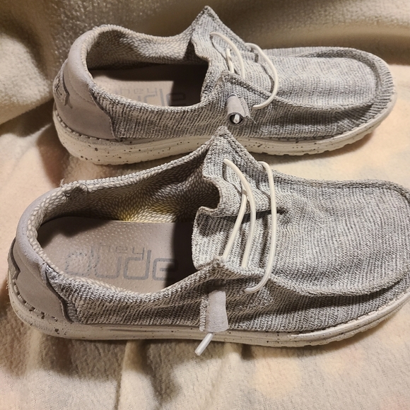 Hey Dude Gray Loafers Slip-Ons Casual Comfort - Picture 1 of 7